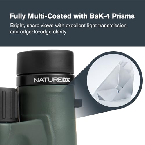 Celestron 71331 Nature Dx 10X32 Prisma Bak-4 Binocolo, Verde - 3