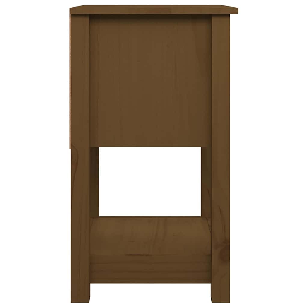 Comodino marrone miele in legno di pino massiccio, 40 x 35 x 61,5 cm, con ripiano superiore stabile, armadio versatile per camera da letto, ufficio, corridoio o officina