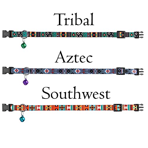 Cat Collar Breakaway 2PCS Adjustable Pattern Tribal Aztec Southwest Safety Pet Collars for Cats Kitten (Tribal… - Image 3