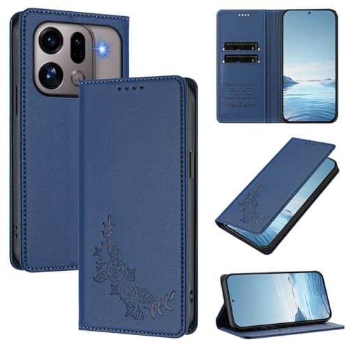 �X�}�z�P�[�X �Ή��@�� for Oppo Find X9s Pro�yRFID�u���b�N�z�y�J�[�h�z���_�[�t�����z �}�O�l�b�g�J�� �X�^���h�@�\�t���z�X�}�z�P�[�X Blue