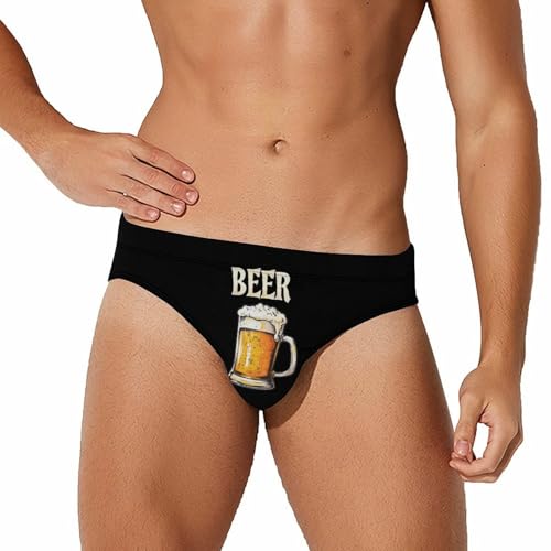 Beer Novelty Men's Swimming Brief Swimwear Pants Trunks Beach Shorts Underwear