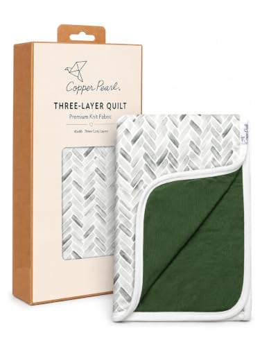 Image of Copper Pearl Jumbo 3-Layer Baby Blanket: Soft Baby Quilts for Boys and Girls | Breathable, Cozy, Toddler Blanket | Baby Quilt for Newborns | 46x46 Premium Polyester /Rayon | Alta