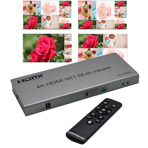 Amazon | XOLORspace QV901 4K HDMI 9x1マルチビューア 9画面分割HDMI