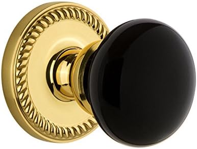 Grandeur Hardware 852560 Newport Roseta con perilla Coventry, tamaño del respaldo 2.375 pulgadas, latón de por vida