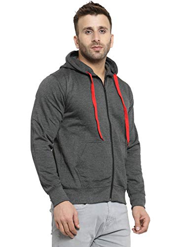 Image of Scott International Men's Solid Cotton Hoodies for Men, Trendy and Comfortable Sweatshirts for Men, Stylish Winter Wear with Hood and Pockets, Fashionable Hooded Sweatshirts