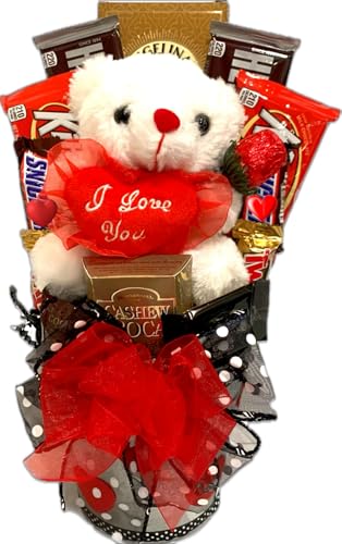 Sweetheart Candy Bouquet Chocolate Basket for Her