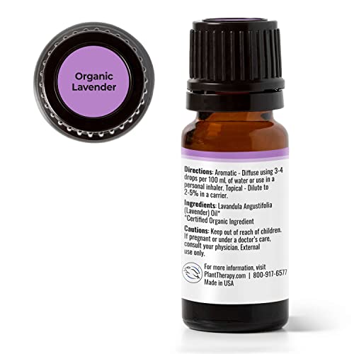 Plant Therapy Organic Lavender Essential Oil 100% Pure, Usda Certified Organic, Undiluted, Natural Aromatherapy, Therapeutic Grade 30 Ml (1 Oz) #TOP2