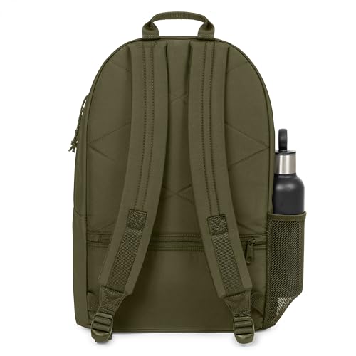 Image of EASTPAK Padded Double - 24L Squared Backpack with Dual Front Pockets, 13 inch Laptop Sleeve, Bottle Holder & Padded Straps, Dark Grass