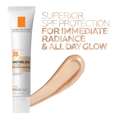 Image of La Roche-Posay Anthelios Glow Tinted Sunscreen for Face with SPF 35, Broad Spectrum Protection, For All Skin Types Including Sensitive Skin, 24Hr Hydration, Lightweight & Fast Absorbing, Glowy Finish