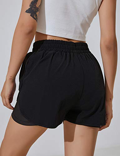 BMJL Womens 7" Inch Inseam Shorts Long High Waisted Shorts Running Athletic Shorts with Zipper Pockets3