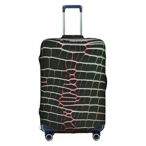 Housse polyester lavable blanche motif crocodile L anti-tache et élégante