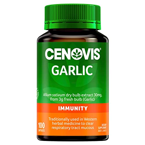 Cenovis Garlic 3000mg Capsules - Immune System Support Supplement- maintains Heart Health – Australian Made 100 Count