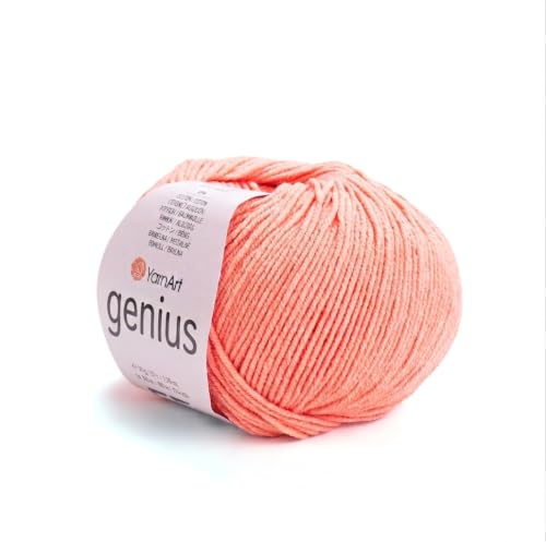 Image of YarnArt Genius Soft Cotton Blend Yarn, 1 Pack (1.76 oz / 174 Yds)