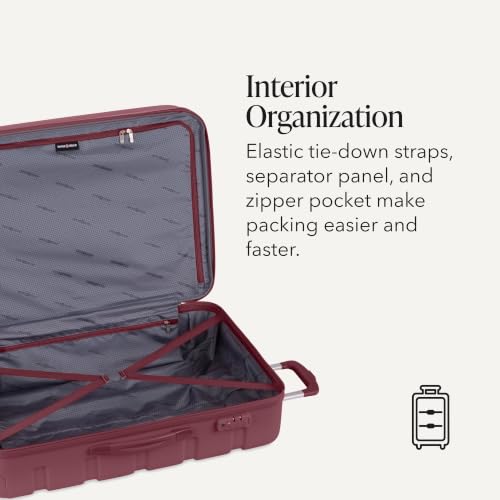 Image of SWISSGEAR Signature Hardside Expandable Checked Large Spinner Luggage, ABS Construction, TSA-Friendly Lock, Merlot, 27-Inch