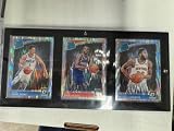 2018-19 Donruss Optic Shock 3 Card Rookie Plaque of Landry Shamet Mikal Bridges Mitchell Robinson - 3 Current New York Knicks Rookie cards in one three card plaque. Overall Condition NM or Better