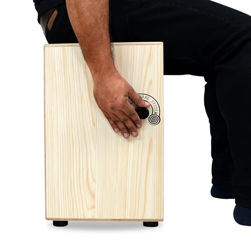 Image of Kadence CL50 Heartbeat Cajon | 40 Adjustable Snare Strands | Maple Body & Walnut Head | Anti-skid Rubber Feet | Includes Learning Course | Brown