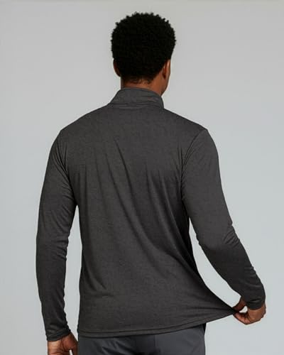 Image of Real Essentials 3 Pack: Men's Dry-Fit Active Quarter Zip Long Sleeve Athletic Performance Pullover (Available in Big & Tall)