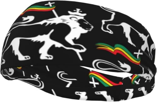 Bandeau de Sport Unisexe Rasta Lion de Juda pour la Course à Pied