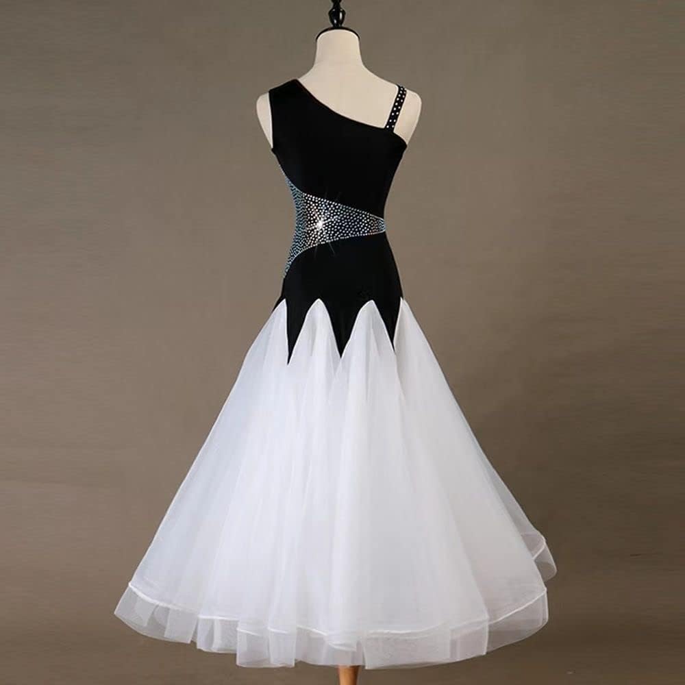 LIUHUO Shoulder-Mounted Dance Skirt Competition Dress Ballroom Dancing Big Swing Dress Waltz Performance Dress