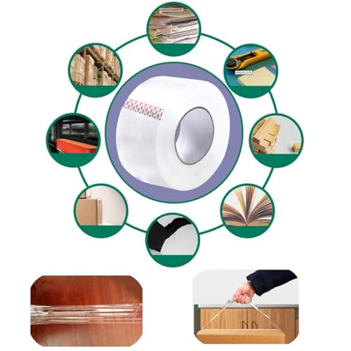 Heavy Duty Packing Tape with refillable Dispenser, Noiseless Packaging Tape 2.4 mil, 1.88" x 110 yd, Packing Tape Refills for Packing, Strong Seal on All Box Types for Moving, Office, & Storage (1)