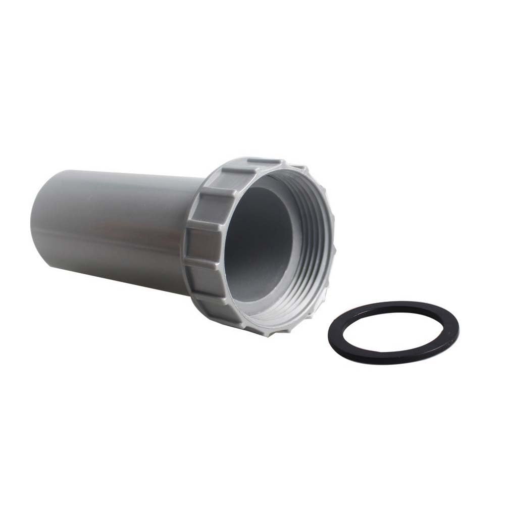 Pipe Extension Connector 47.5mm Female to 40mm Straight Pipe Reducer Drain Waste Extension Connector Fit for Kitchen Sinks (Grey)
