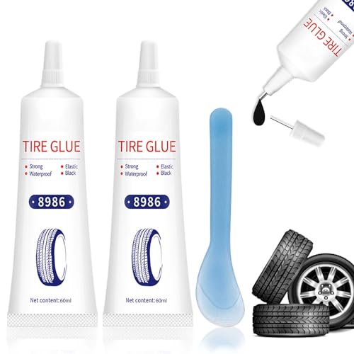 Miioto Instant Glue, Reifenreparaturkleber, Reifen Reparaturset Kfz, Reifendichtmittel Auto, Fahrrad/Motorrad/Autoreifen-Reparaturset – Repariert Schnell Reifenrisse, Löcher und Abblättern -120ml