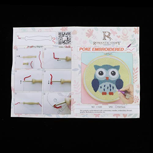 DIY Animal Latch Hook Kits for Kids Beginner Rug Hooking Crafts Knitting Embroidery Kit Punch Starter Kit with Punch Colorful Yarn, Owl - Image 2