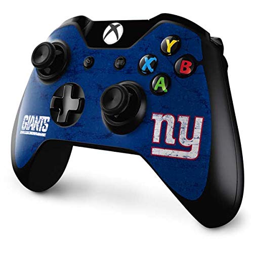 Skinit Decal Gaming Skin Compatible with Xbox One Controller - Officially Licensed NFL New York Giants Distressed Design