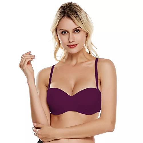 Image of PLUMBURY Women's Nylon Lightly Padded Wired Strapless Multiway Bra