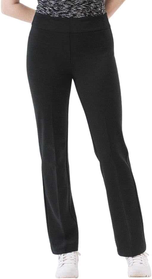 Thalian Women's Grace Ponte Pull-on Straight Leg with Front Crease Mid-Rise Pant - Image 2