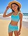 Svreeyer Bikinis for Teens Little Kids Girls Summer Swim Bathing Suits Teen Fashion 3 Piece Bikini Boho Swimming Suits Light Blue 15-16 Years