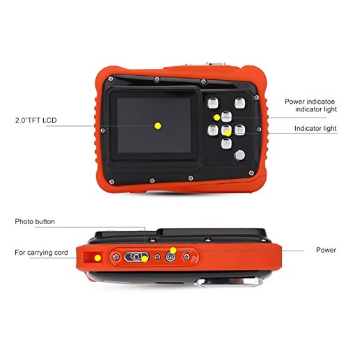 ciciglow wasserdichte Digitalkamera, 2 Zoll TFT HD-Bildschirm wasserdichte Kamera Eingebauter Lautsprecher wasserdichte Digitalkamera für – Bild 5