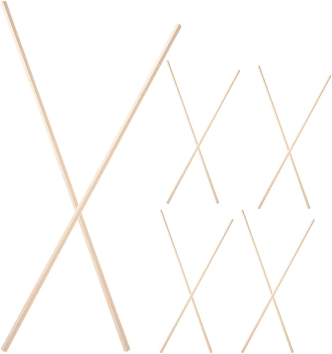 12pcs Wood Trim for DIY Models and Window Molding Trim 8mm 50cm