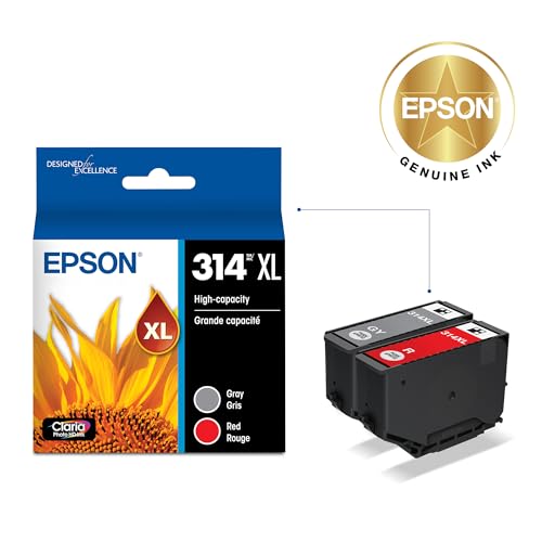 Image of EPSON 314 Claria Photo HD Ink High Capacity (T314XL922-S) Works with Expression XP-15000 Gray /red