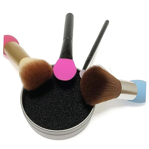 NULYLU 15pcs Makeup Brush Cleaning Sponges Dry Cleaning Makeup Sponge Quick Dry Cleaning Box for Makeup Brush and Sponge