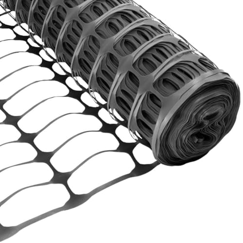 Plastic Barrier Fencing Roll 1m x 50m 80GSM, Temporary Safety Fen...