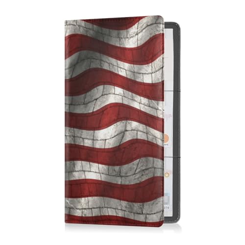 Custodia a portafoglio pelle PU per da auto e tessera di assicurazione per uomo e donna organizer per documenti patente di guida chiavi di contatto carte di con bandiera Multi 1 size