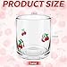 SiliFine Icon Juice Glasses, 14oz Stemless Wine Drinking Juice Glass Cup for Valentine Party Supplies Gift(2 Pcs,Cherry)