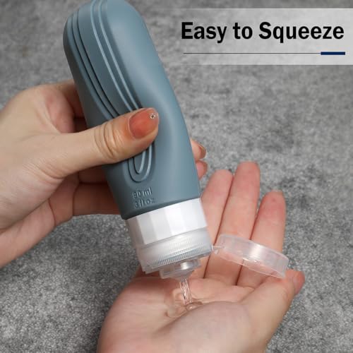 Image of 20 Pack Travel Bottles for Toiletries, TSA Approved Travel Size Containers, Leakproof Silicone Bottles and Shampoo Conditioner, Women Men Essential Toiletry Accessories.