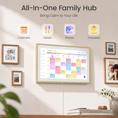 Image of Dragon Touch Digital Calendar 15 inch, Electronic Wall Calendar with Interactive Touch Screen Display for Family Schedule Reminders, Task Rewards, Smart Chort Chart and Digital Picture Frame