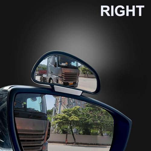 Image of Blind Spot Mirror Adjustable 360 Degree Car Side Mirror, HD Glass Rear View Exterior Accessories Frame Thickness Less than 5MM for Car SUV (single mirror left+right)