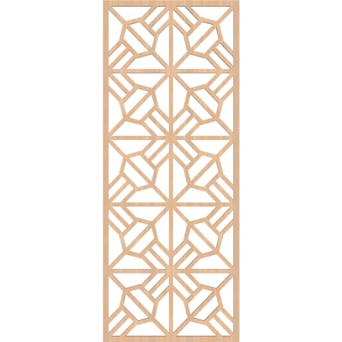 Image of 11 3 /8 inchW x 29 3 /8 inchH x 1 /4 inchT Auburn Decorative Fretwork Wood Wall Panels, Hickory