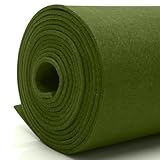 Filz Meterware 30×250 cm, EUBSWA Filzstoff Meterware 3 mm Dick, Filzrolle Armeegrün, Filzmatte Polyester,Filz stoff Filzmatten zum Zuschneiden für DIY Basteln Nähen Stickfilz Schutz Weihnachtsfilz