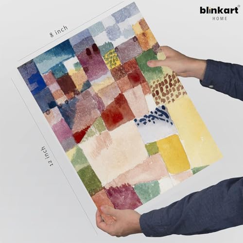 Image of BLINKART Gustav Klim Aesthetic Modern Art Walls With Frame | Natural Wood Texture | Living Room Bedroom Office Wall Decoration | Poster Home Decor Frames Wall Bedroom | 12x8 Inches (D245)
