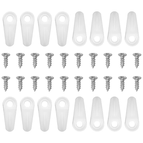 Image of HARFINGTON 50Pcs Picture Frame Backing Hardware Clip with 50Pcs Screws Turn Button Fasteners Set Picture Turn Backing Clips for Craft Hanging Picture Drawing, Pure White