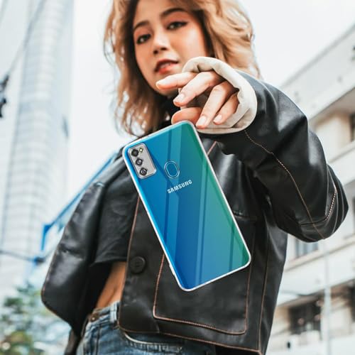 Image of Jkobi Back Cover for Samsung Galaxy M30s | Samsung Galaxy M21 (Silicone Clear Shockproof Case with Camera Protection | Soft and Flexible | Transparent)