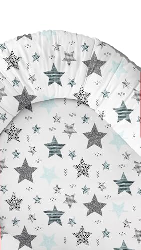 Multifunktionale Kuschelnest Babynest Kokon für Babys und Säuglinge, Nestchen, Reisebett, 100% Baumwolle, antiallergisch