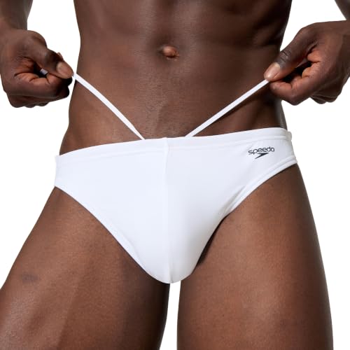 Speedo Herren-Badeanzug, Slip, Komfortbund, Mini Weiß, 4 – Ansicht 5