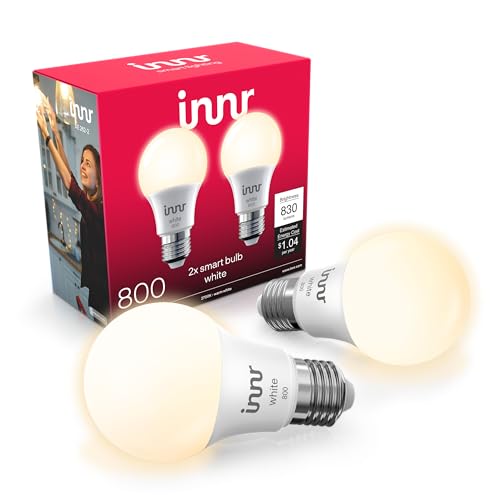 innr Smart Light Bulbs, A19 Zigbee, Works with Philips Hue* and Alexa (Bridge Required), Soft White...