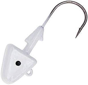 Shad Jig Heads 3/8oz, Hook Size 2/0, 60 Pcs,12 Packs White for Soft Bait Rigging, Ideal for Freshwater & Saltwater Predator Fish